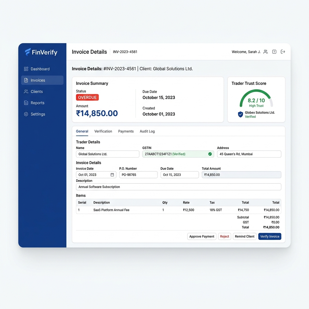 GST-Backed Invoice Reporting